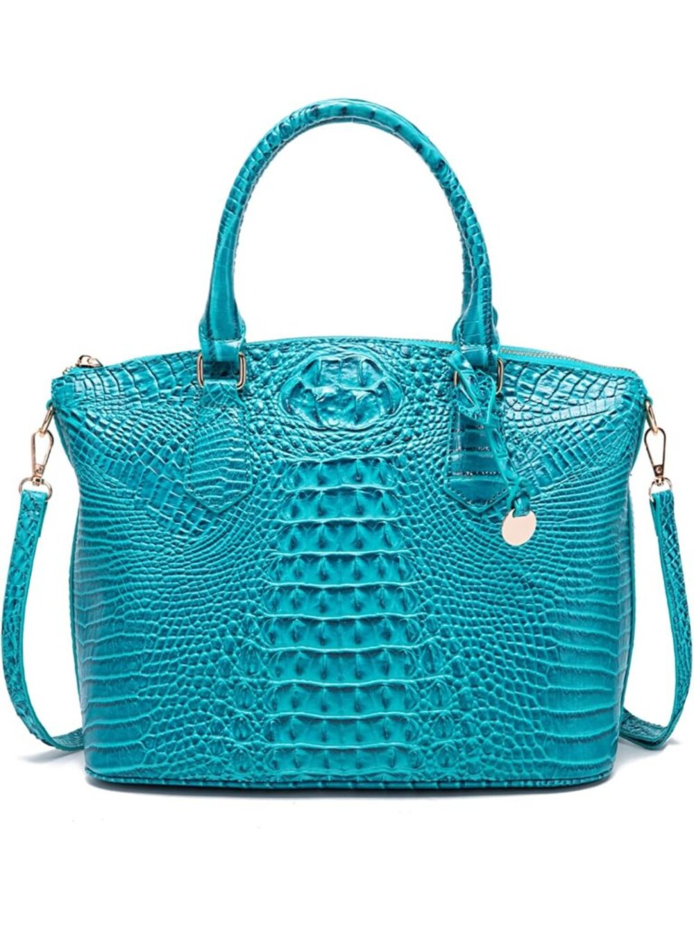 Crocodile-Pattern Vegan Leather Handbag for Women | Stylish Satchel Tote with
